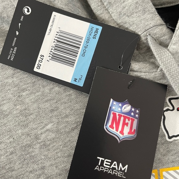 NWT Nike Gray Chiefs Kingdom Hoodie Size Medium - Picture 4 of 7